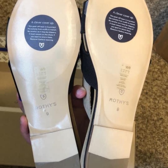 Retired! Rothy’s The Knot Sandals Black SZ 9 NIOB - Picture 2 of 3